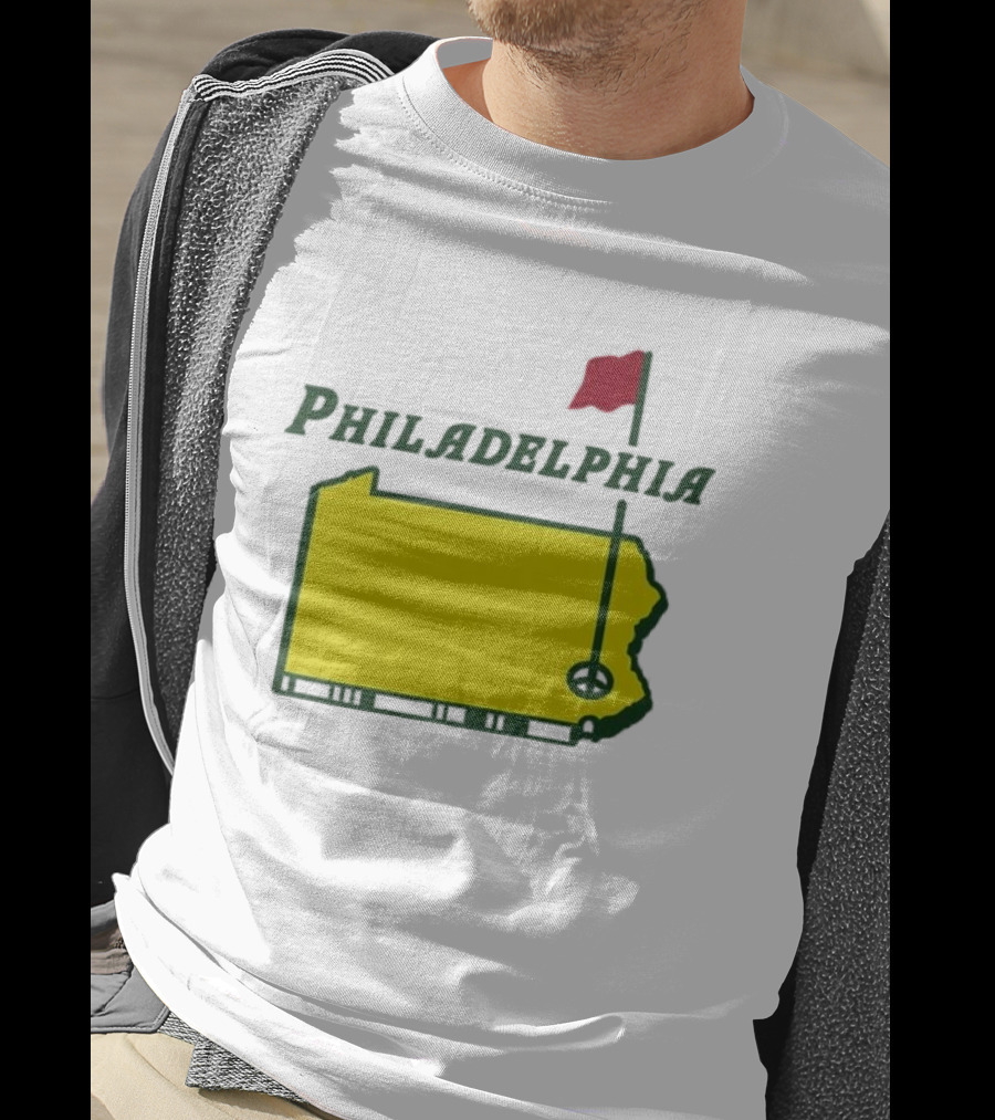 Philadelphia Masters Golf Pennsylvania Flagstick Icon T-Shirt