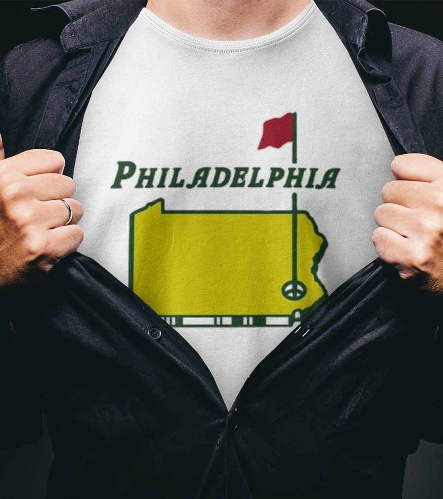 Philadelphia Masters Golf Pennsylvania Flagstick Icon T-Shirt