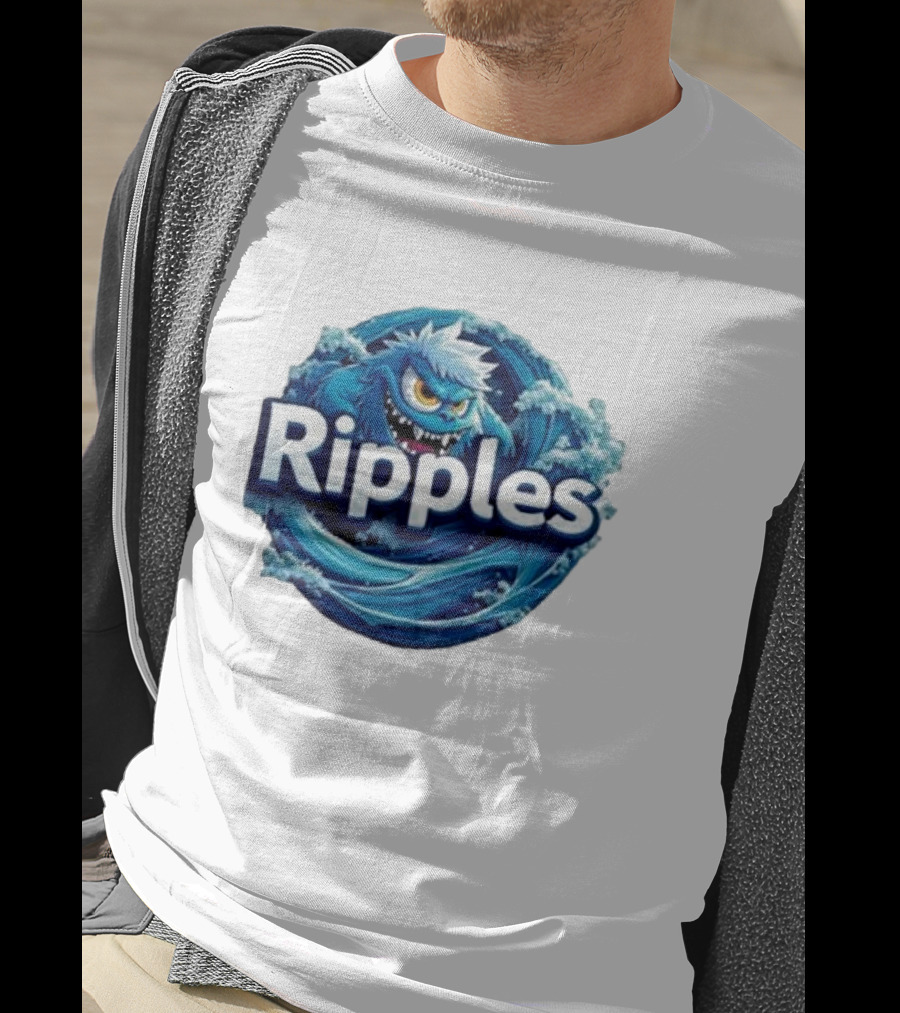 Ripples Monster Blue Waves Creature T-Shirt