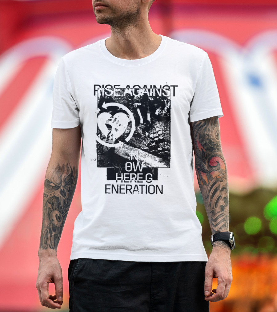 Rise Against Nowhere Generation Street Kids Stop Skeleton T-Shirt