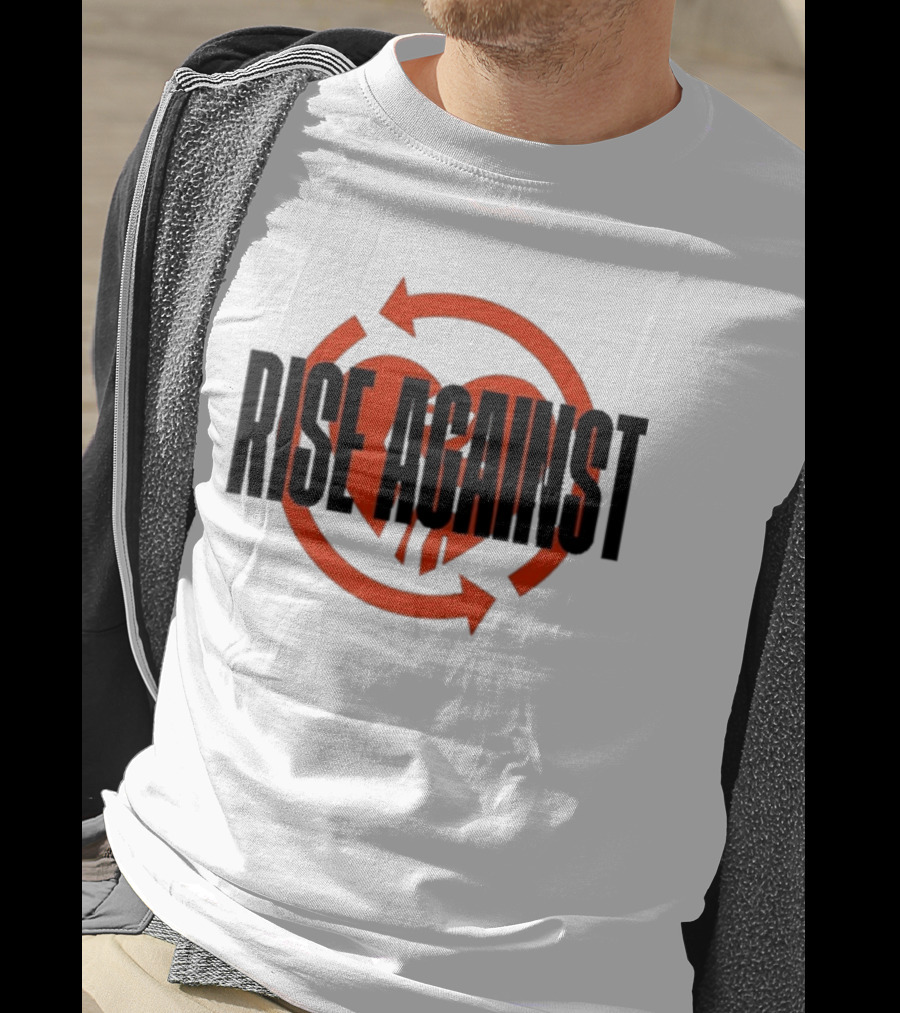 Rise Against Red Heart Fist Arrow Emblem T-Shirt