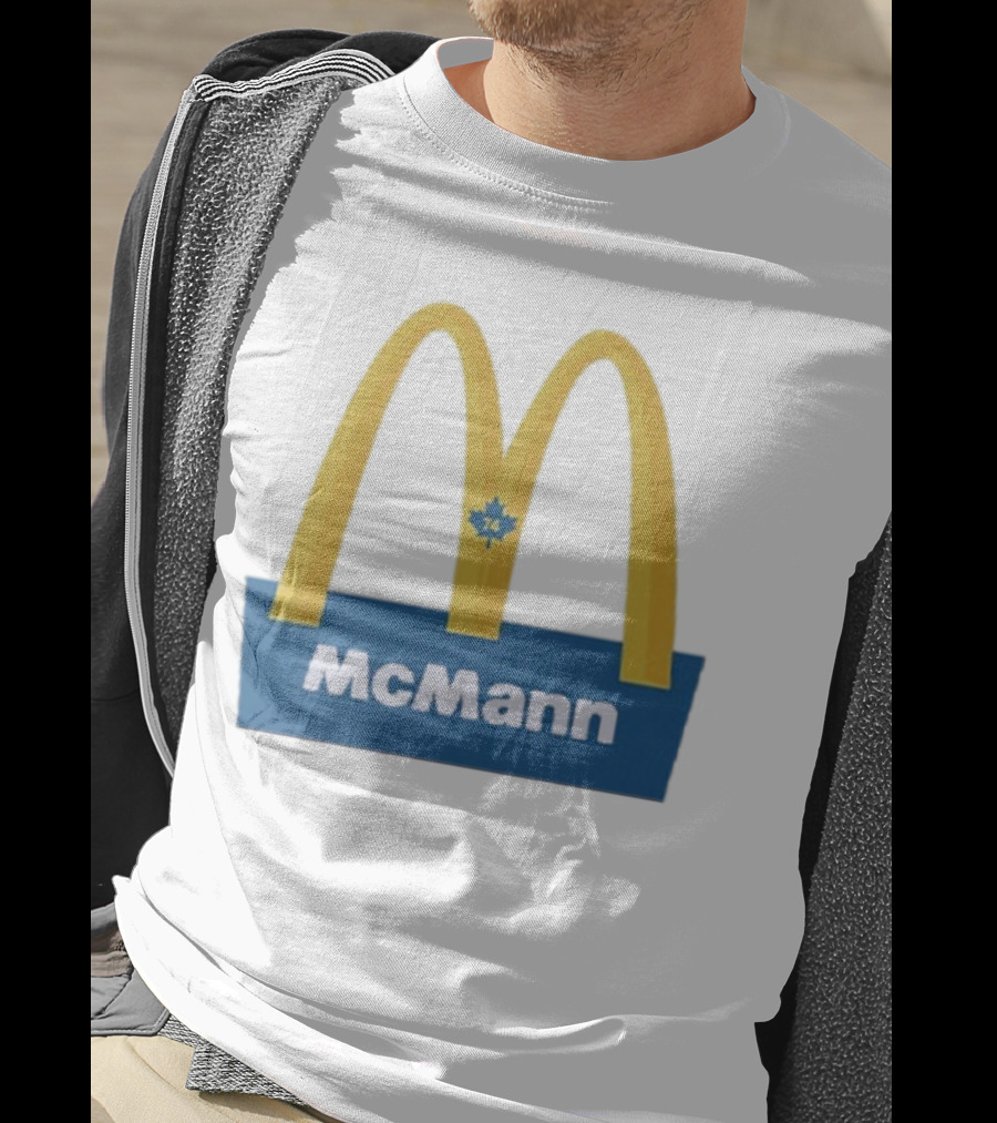 McMann 74 Maple Leaf Blue And Yellow Arches T-Shirt