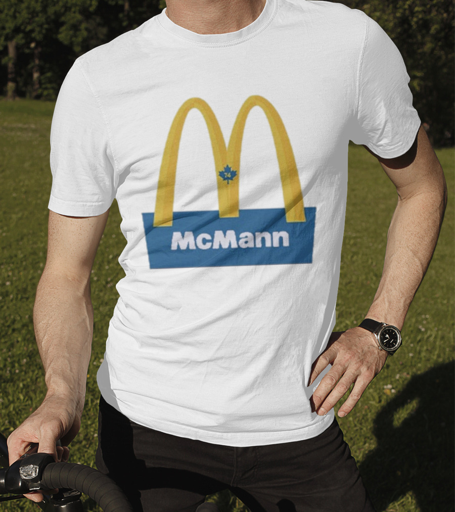 McMann 74 Maple Leaf Blue And Yellow Arches T-Shirt