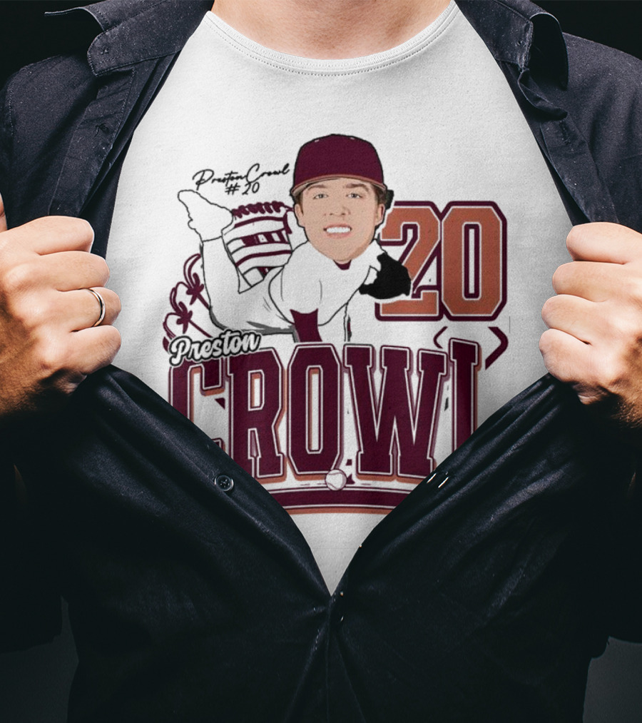 Preston Crowl Baseball 2025 Pitcher Number 20 T-Shirt