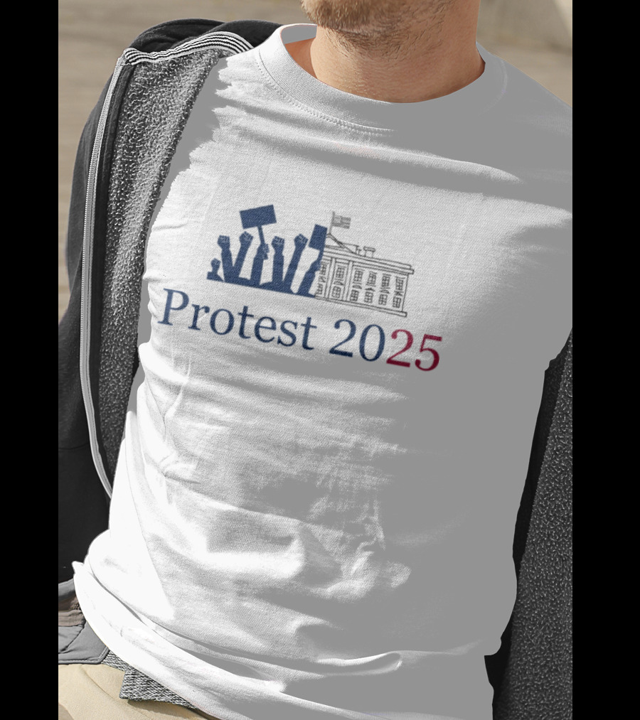 Protest 2025 Hands Off Raised Fists And Signs T-Shirt