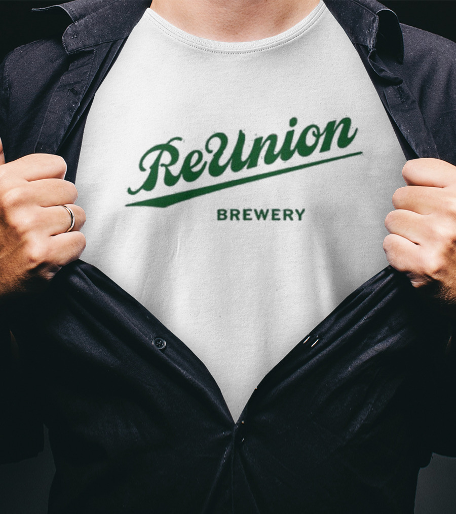 ReUnion Brewery Green Script Logo T-Shirt