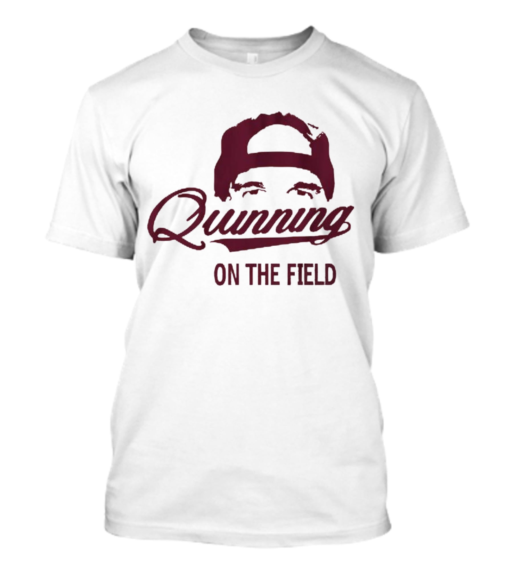 Quinning On The Field Featuring Iconic Backwards Cap Style T-Shirt