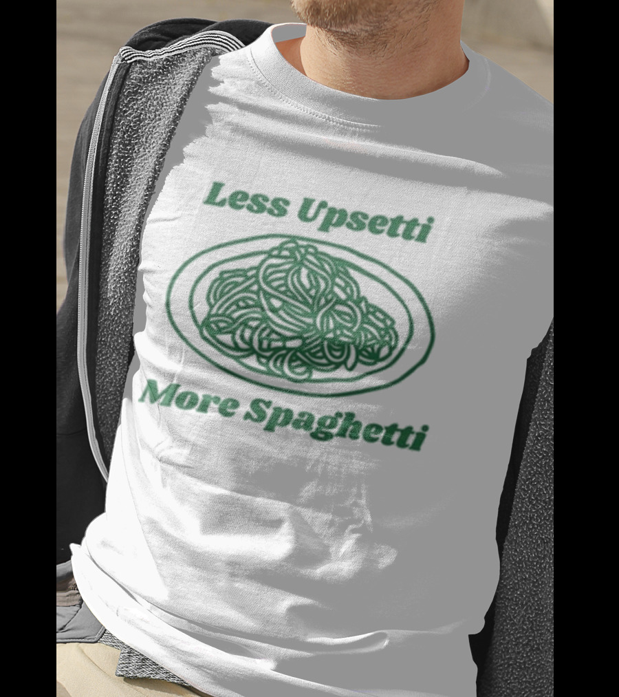 Quinny The Pooh Less Upsetti More Spaghetti Pasta Humor T-Shirt