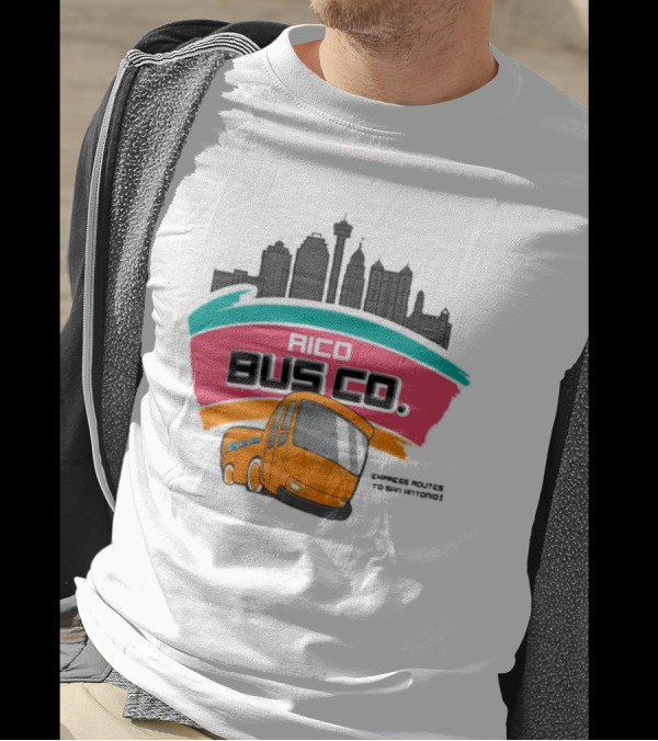 Rico Bus Co. Cypress Routes To San Antonio Skyline Bus Journey T-Shirt