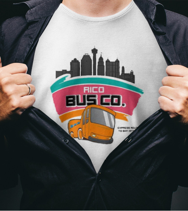 Rico Bus Co. Cypress Routes To San Antonio Skyline Bus Journey T-Shirt