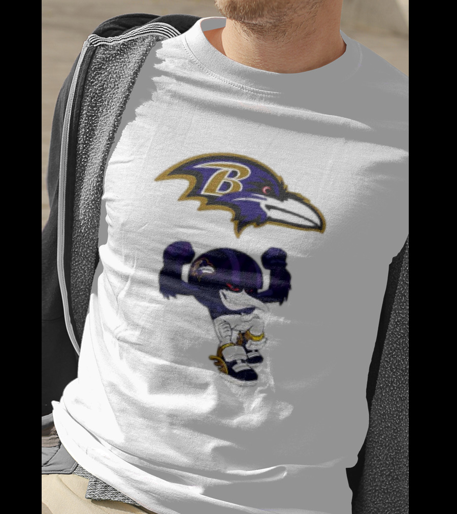 Baltimore Ravens Rush Zone NFL Cartoon Character Ravens Logo 2025 T-Shirt