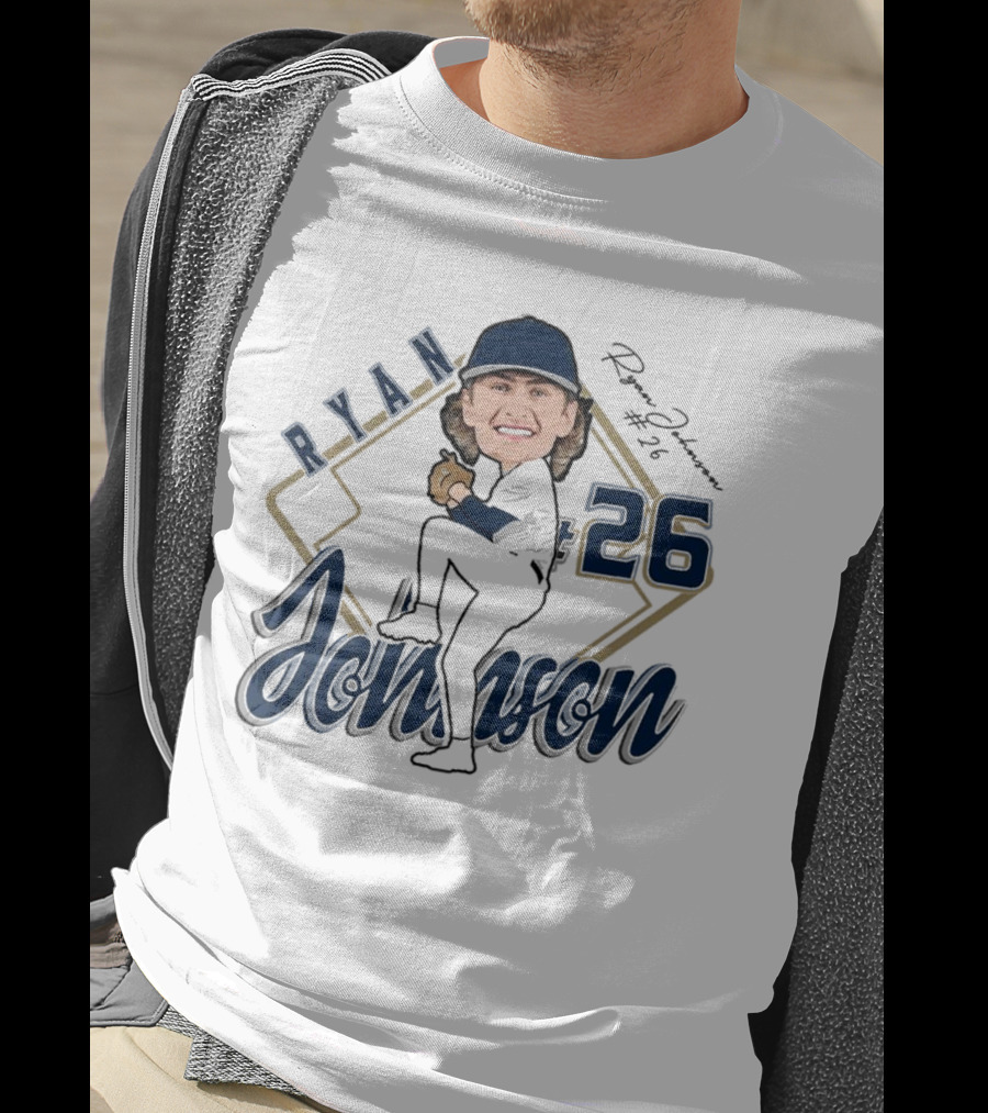 RYAN 26 Baseball Player Illustration 2025 T-Shirt