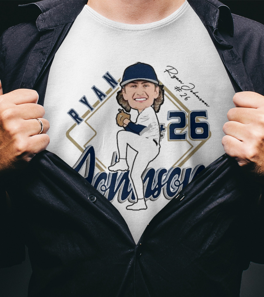 RYAN 26 Baseball Player Illustration 2025 T-Shirt
