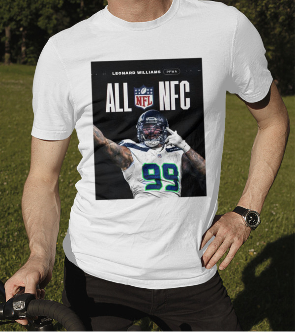 Leonard Williams PFWA All NFL NFC 99 Seahawks Player T-Shirt