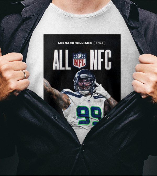 Leonard Williams PFWA All NFL NFC 99 Seahawks Player T-Shirt