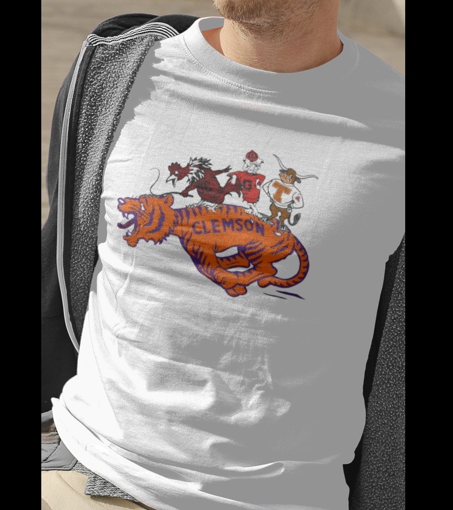 SEC Clemson Tigers South Carolina Gamecocks Georgia Bulldogs Tennessee Vols Mascot T-Shirt