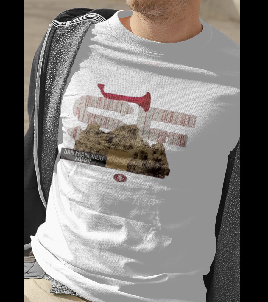 San Francisco 49ers SF 2025 NFL Draft Rock And Red Bat Elements T-Shirt