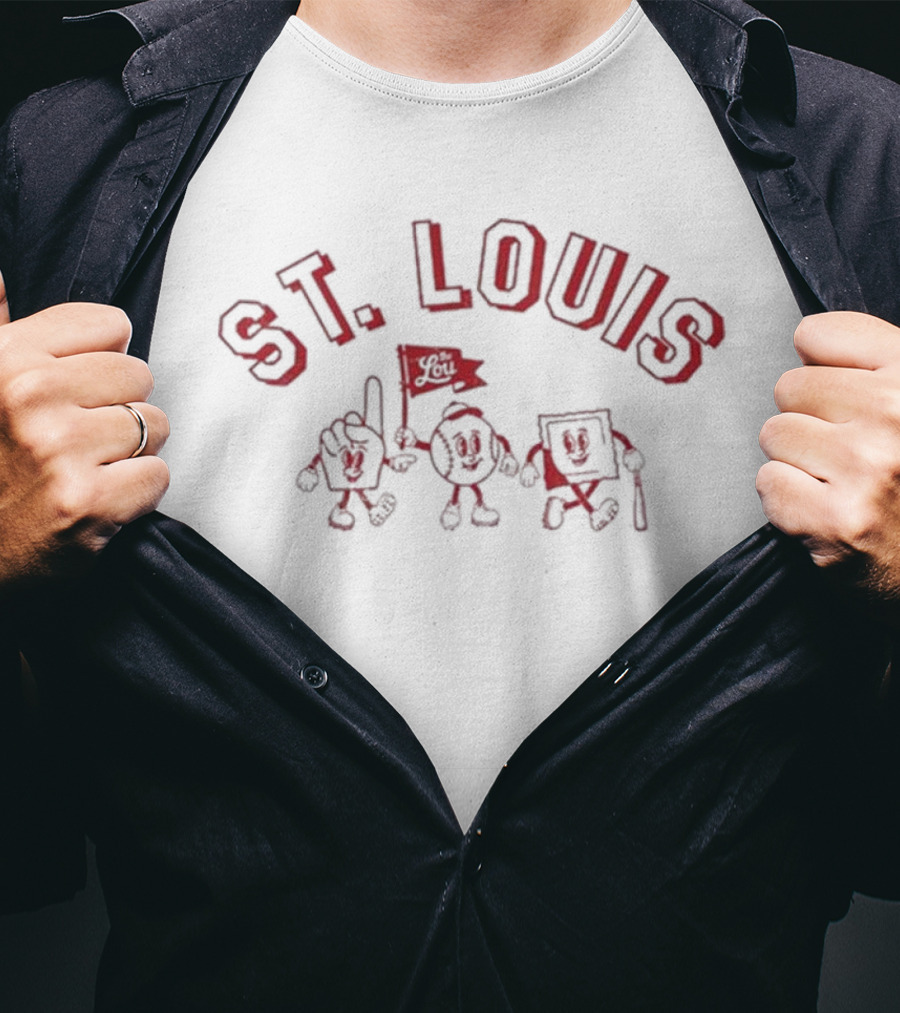 St. Louis Baseball Icons Series Six With Mascot Characters T-Shirt