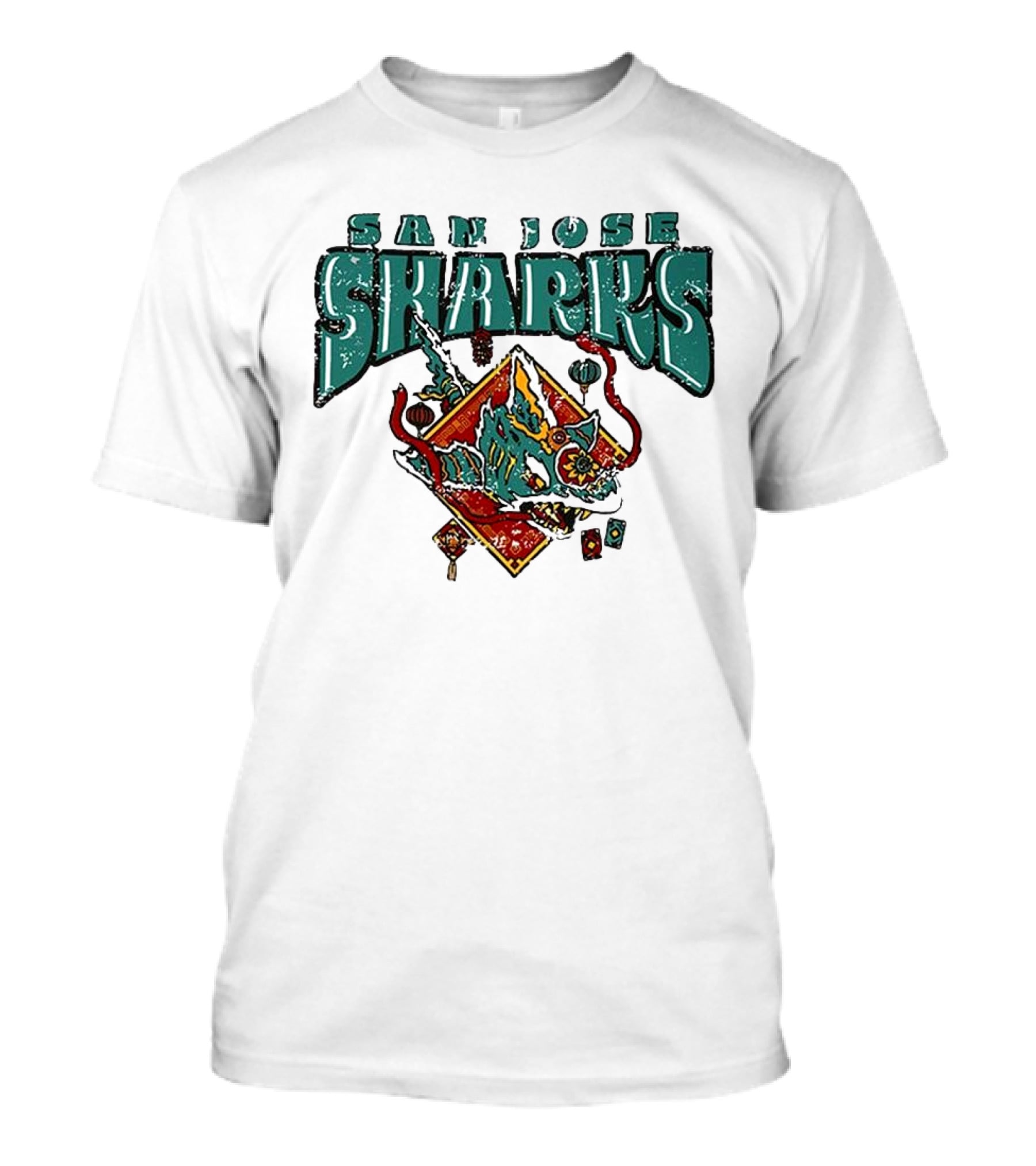 San Jose Sharks 2025 Lunar New Year Blue 84 T-Shirt