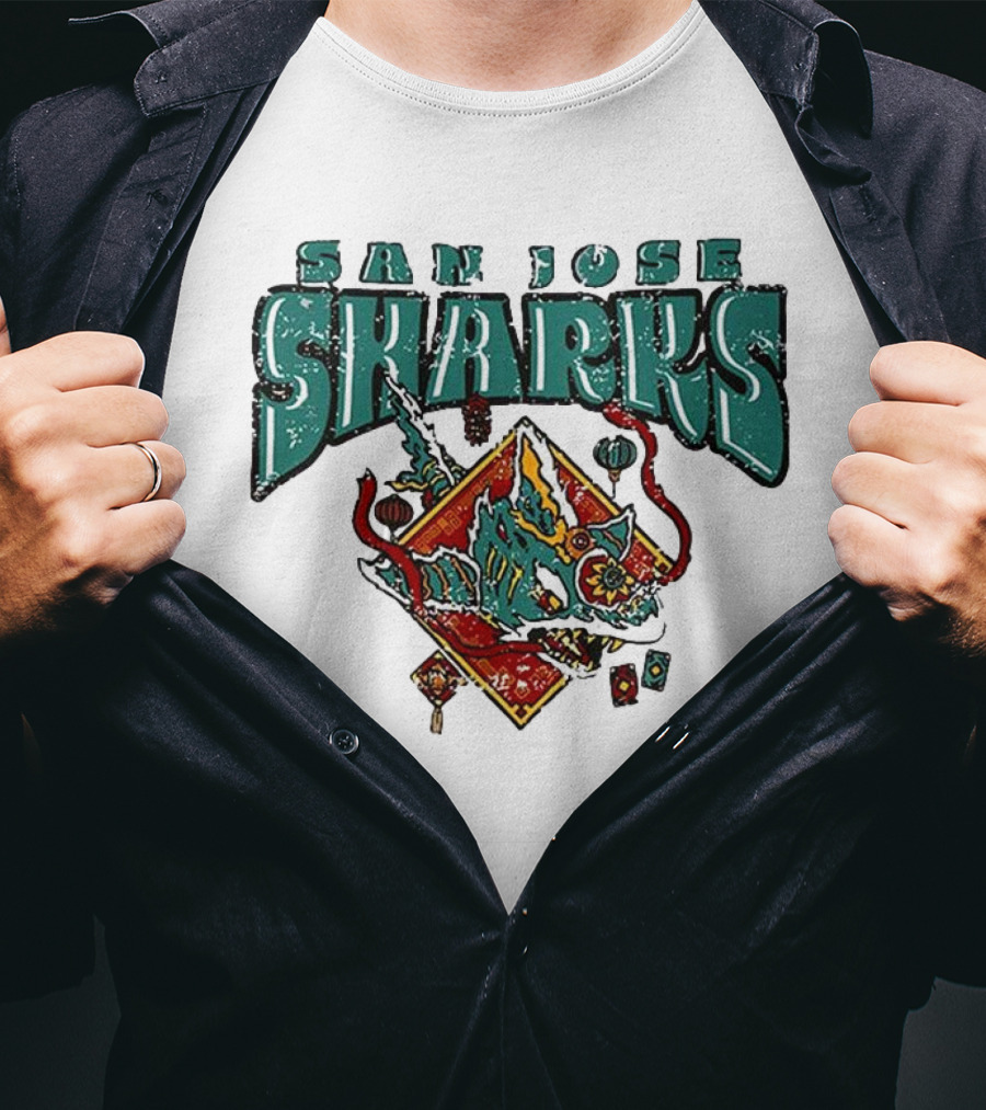 San Jose Sharks 2025 Lunar New Year Blue 84 T-Shirt
