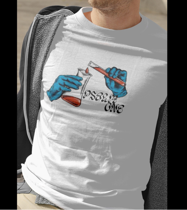 Science Of Psalm Blue Hands With Red Test Tube And Droplet T-Shirt