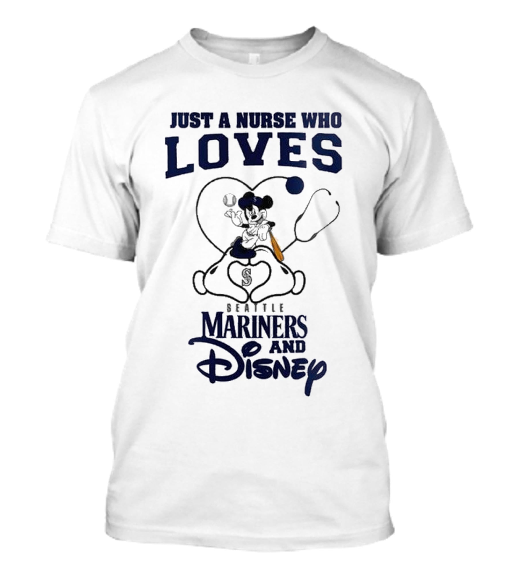 Seattle Mariners Disney Nurse Who Loves Baseball 2025 T-Shirt