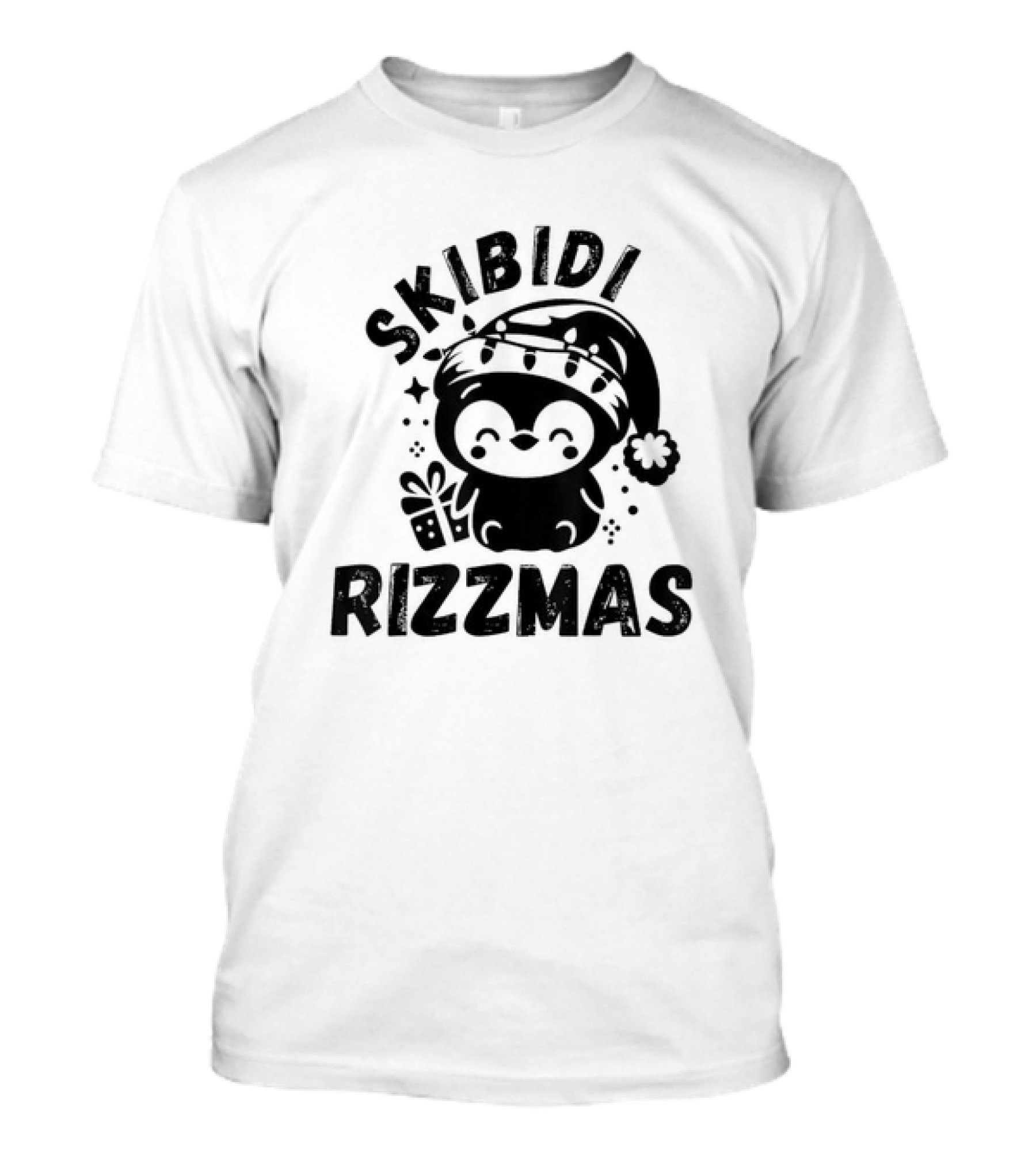 Love Skibidi Rizzmas Christmas Penguin T-Shirt