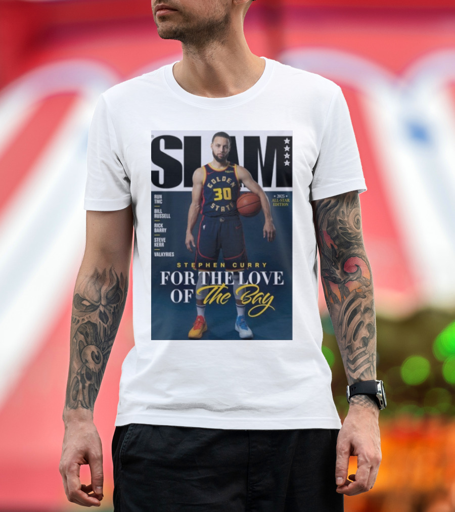 SLAM Stephen Curry Golden State For The Love Of The Bay 2025 All-Star Edition T-Shirt