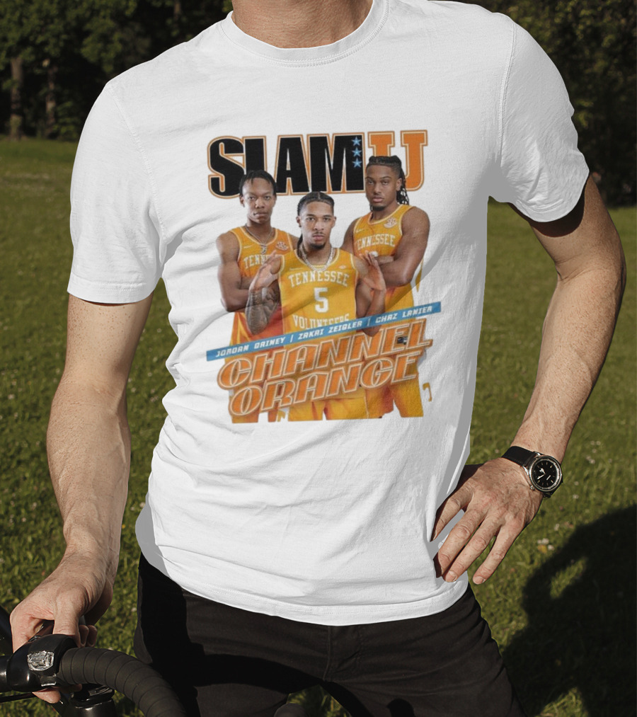 SLAMU Tennessee Volunteers Jordan Gainey Zakai Zeigler Chaz Lanier Channel Orange T-Shirt