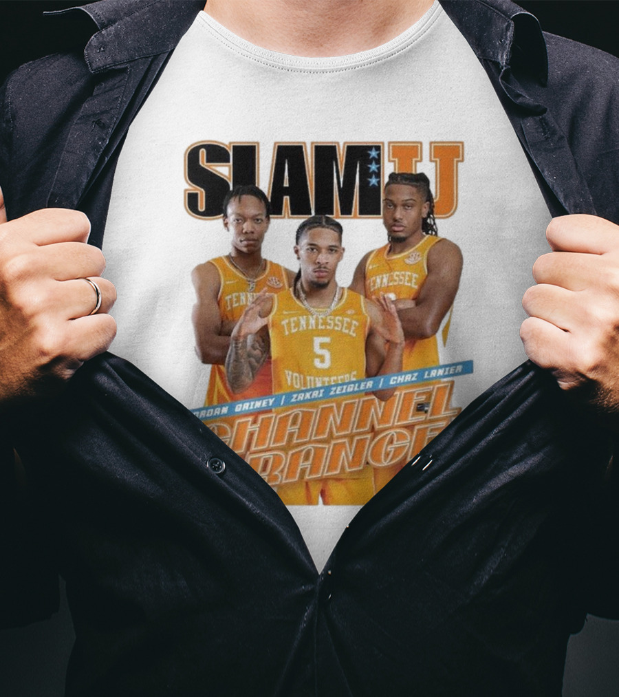 SLAMU Tennessee Volunteers Jordan Gainey Zakai Zeigler Chaz Lanier Channel Orange T-Shirt