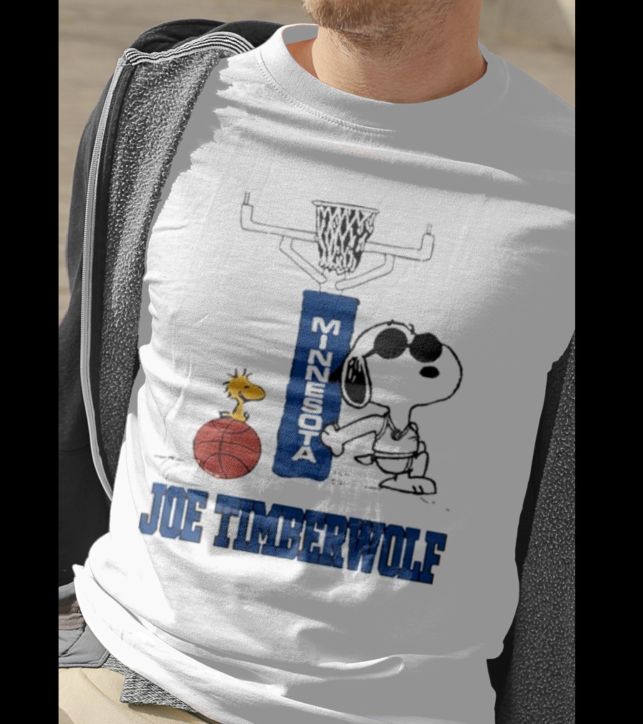 Snoopy Joe Cool Minnesota Timberwolf Basketball T-Shirt