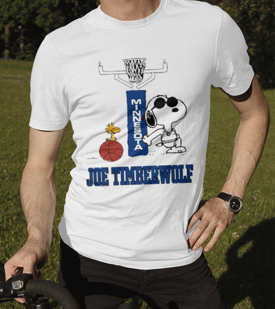 Snoopy Joe Cool Minnesota Timberwolf Basketball T-Shirt