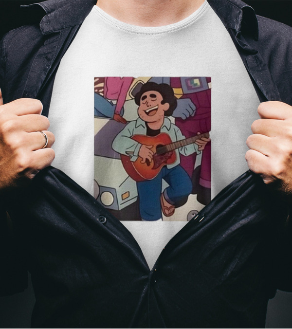 Steven's Journey Growing Up With Guitar And Crystal Gems Adventures T-Shirt