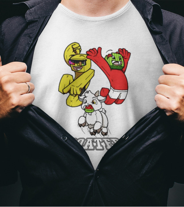 Sunny And Melon Goated Dance Characters With Sunglasses And Watermelon Head T-Shirt