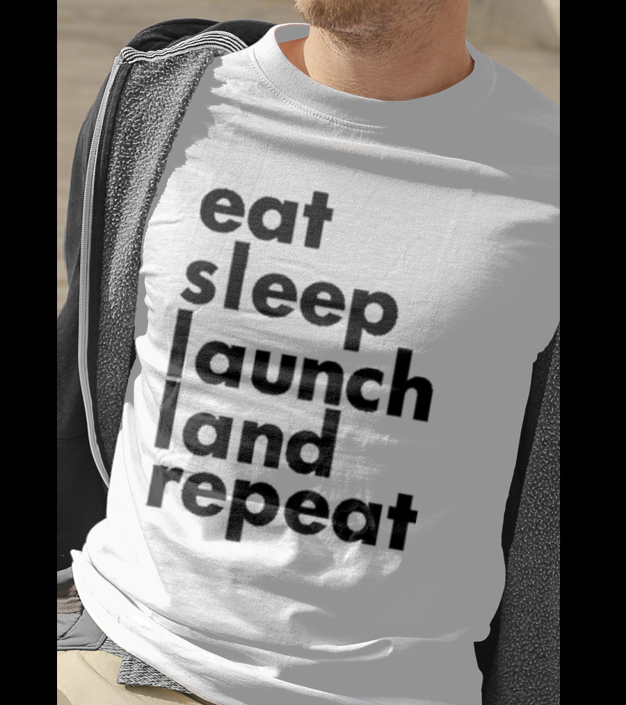 Space Chick Jen Eat Sleep Laugh Repeat T-Shirt
