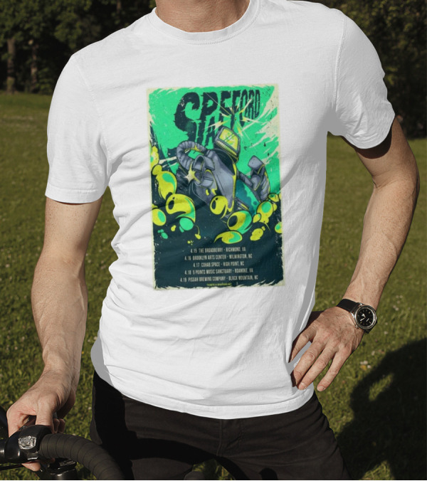 Spafford Southeast April 2025 Tour With Robot And Dates Richmond Wilmington High Point Roanoke Black Mountain T-Shirt
