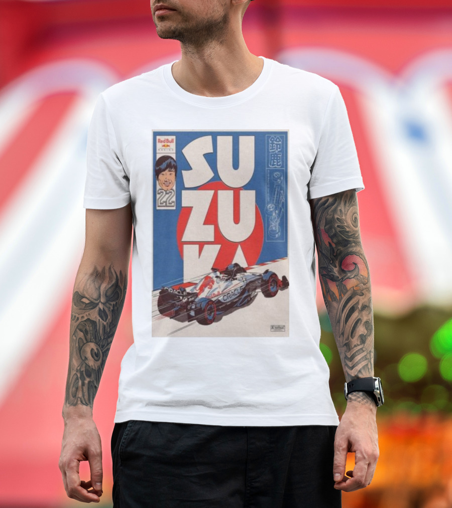 Red Bull Racing Oracle Suzuka 2025 Special Livery Tour with Number 22 T-Shirt