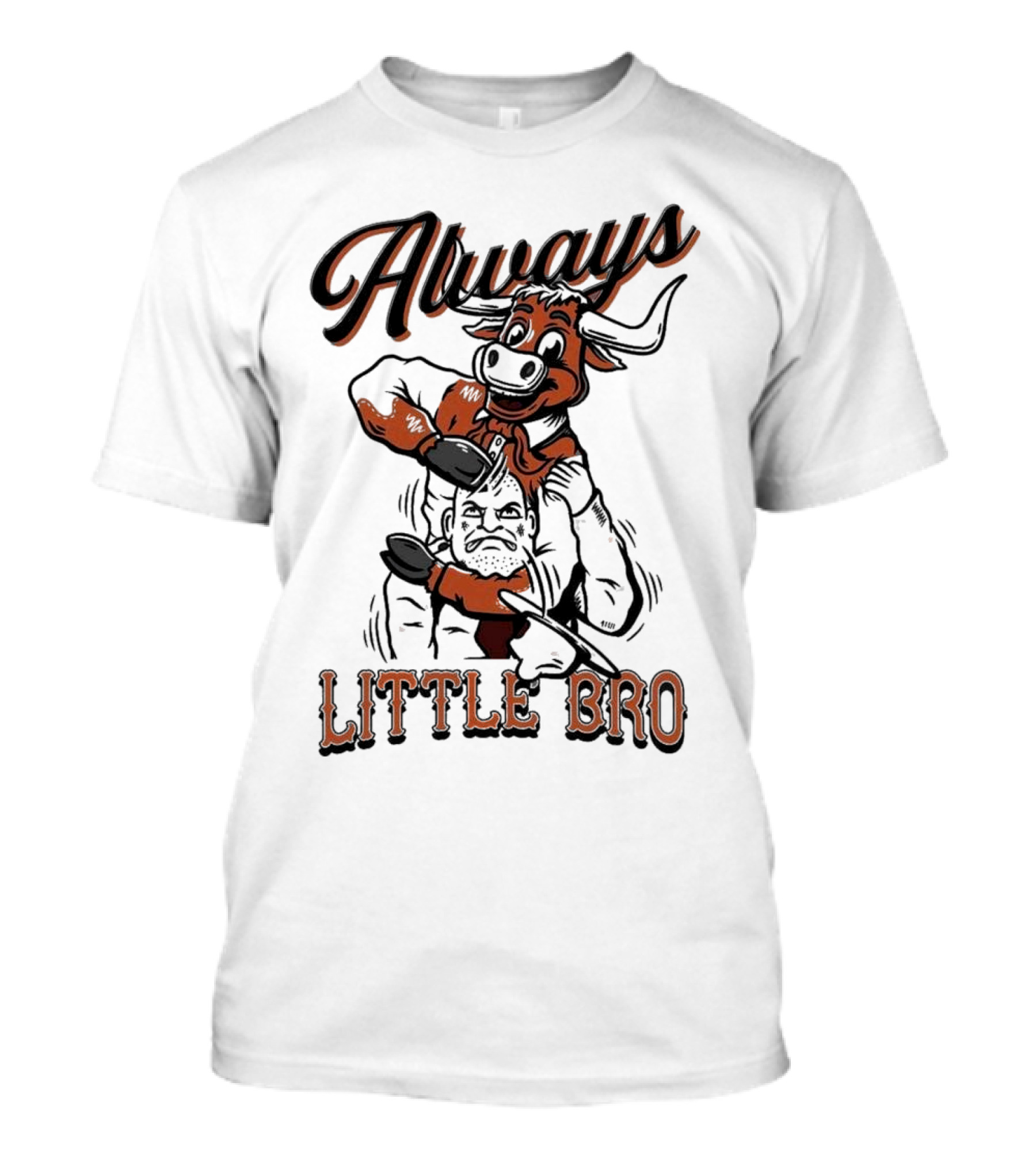 Always Little Bro Texas Longhorns Mascot T-Shirt