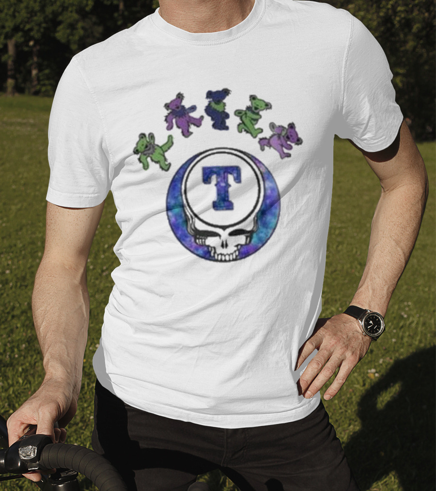 Texas Rangers Grateful Dead Night 2025 Skull Dancing Bears Baseball T-Shirt