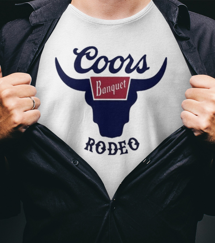 Coors Banquet Rodeo Tara Fabulousbutevil Bull Horns T-Shirt