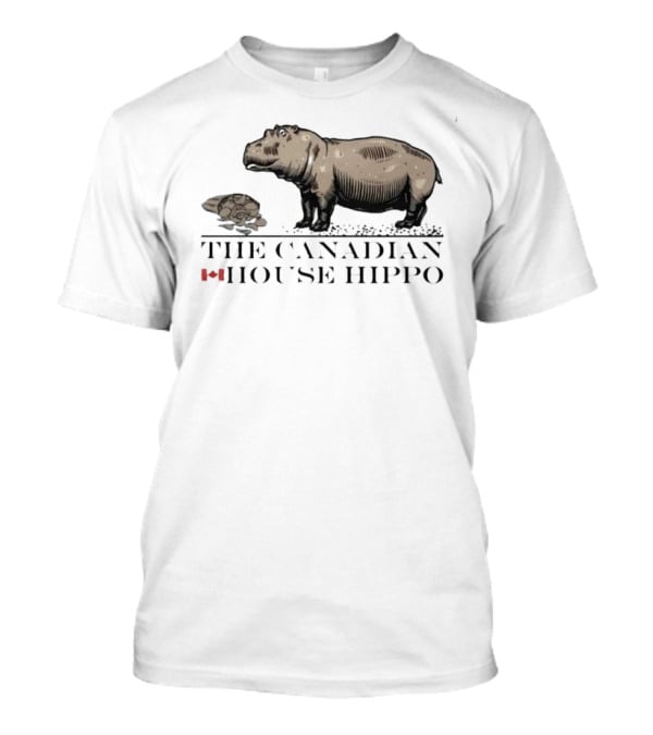 Canadian House Hippo With Turtle And Leaf Icon T-Shirt