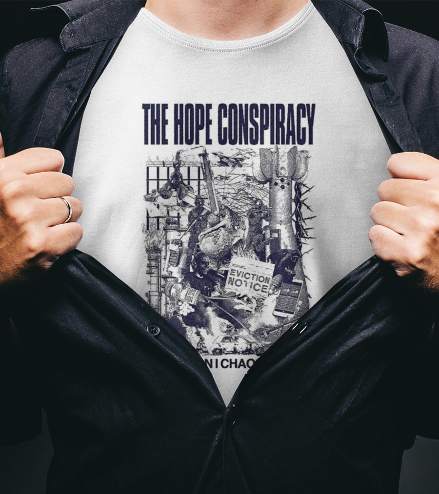 The Hope Conspiracy Branca CCM Natural Vintage-Style Imagery T-Shirt