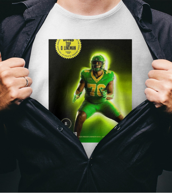 Voted Top Lineman Josh Conerly Jr 2025 Reese's Senior Bowl Oregon Ducks Football T-Shirt