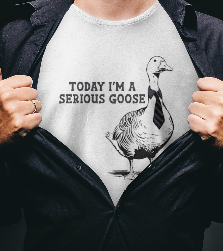 Today I’m A Serious Goose Tie Wearing T-Shirt
