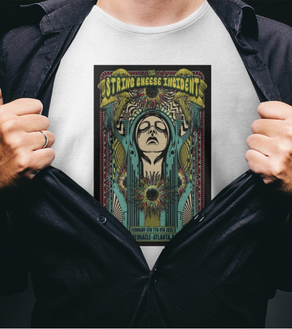 String Cheese Incident February 6-8 2025 Tabernacle Atlanta GA Psychedelic Design T-Shirt