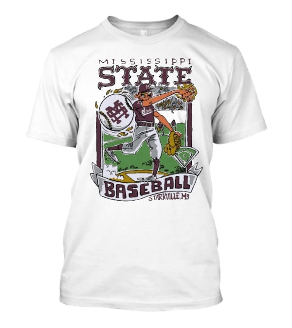 Mississippi State Baseball Starkville MS Wonky Cards T-Shirt