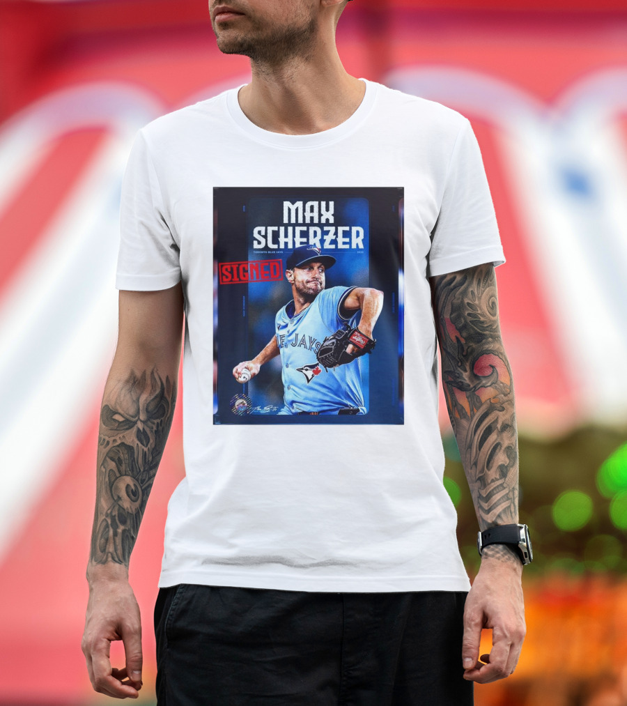 Max Scherzer Toronto Blue Jays Signed 2025 MLB Contract T-Shirt