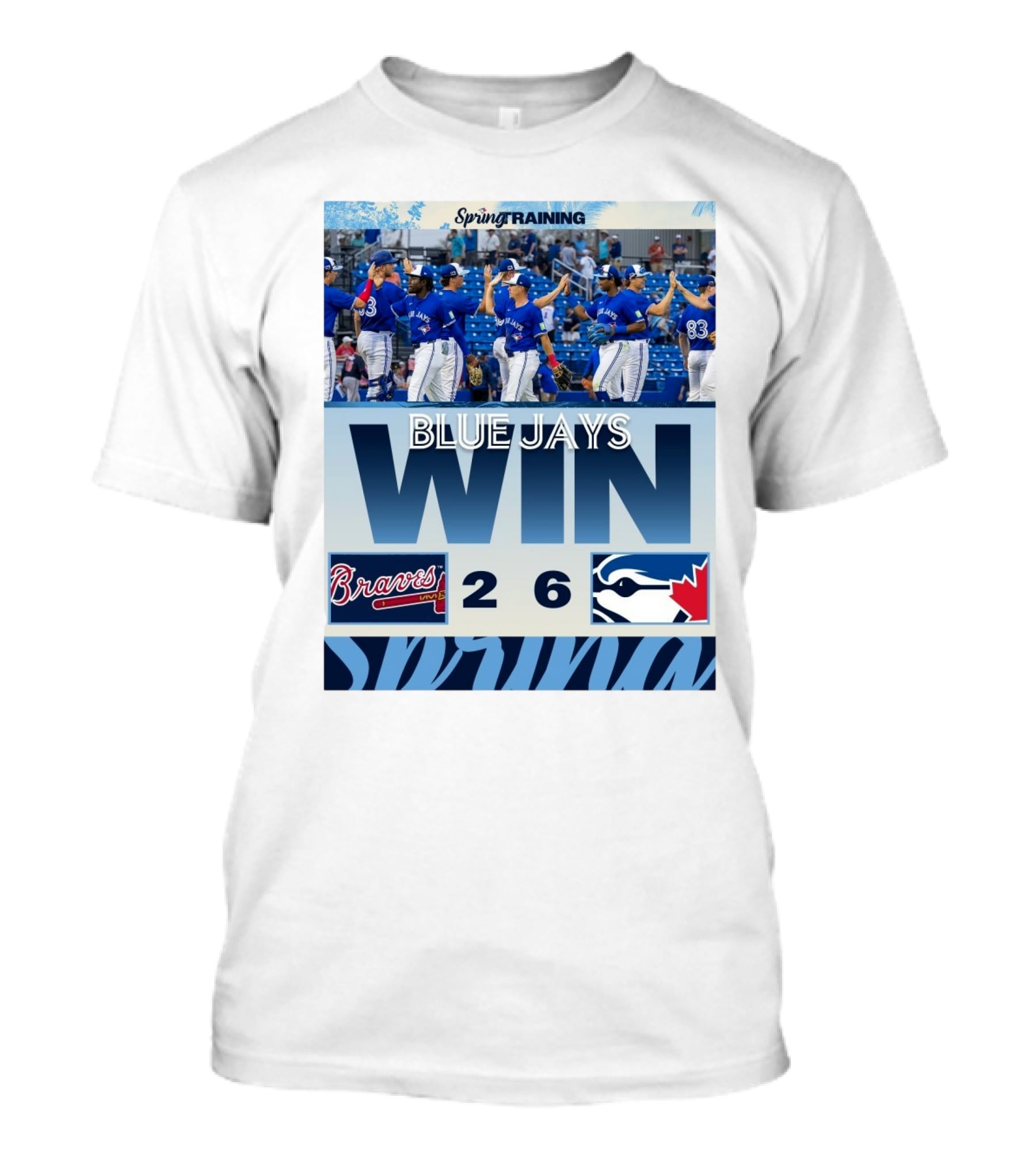 Blue Jays Win Over Braves 6-2 Spring Training T-Shirt