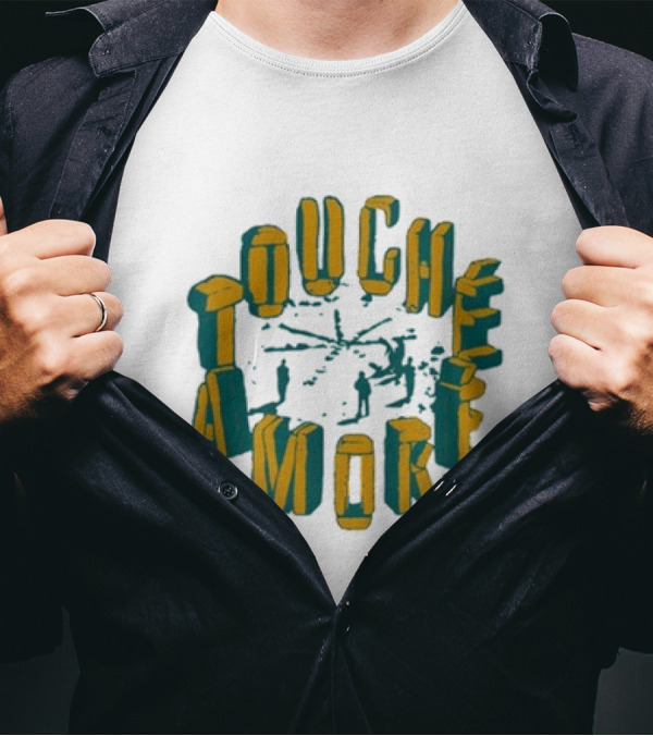 Touche Amore Circular Henge Letters With People And Structure T-Shirt