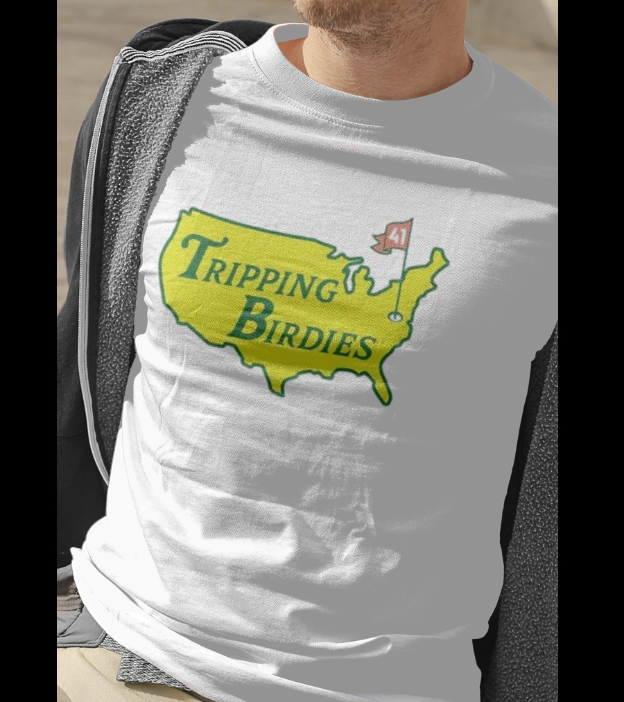 Tripping Birdies USA Map Masters Golf Flag 41 T-Shirt